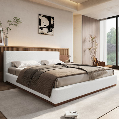 Elegant Upholstered Bed With Solid Wood Frame, Unlocking A New Experience Of Comfortable Sleeping