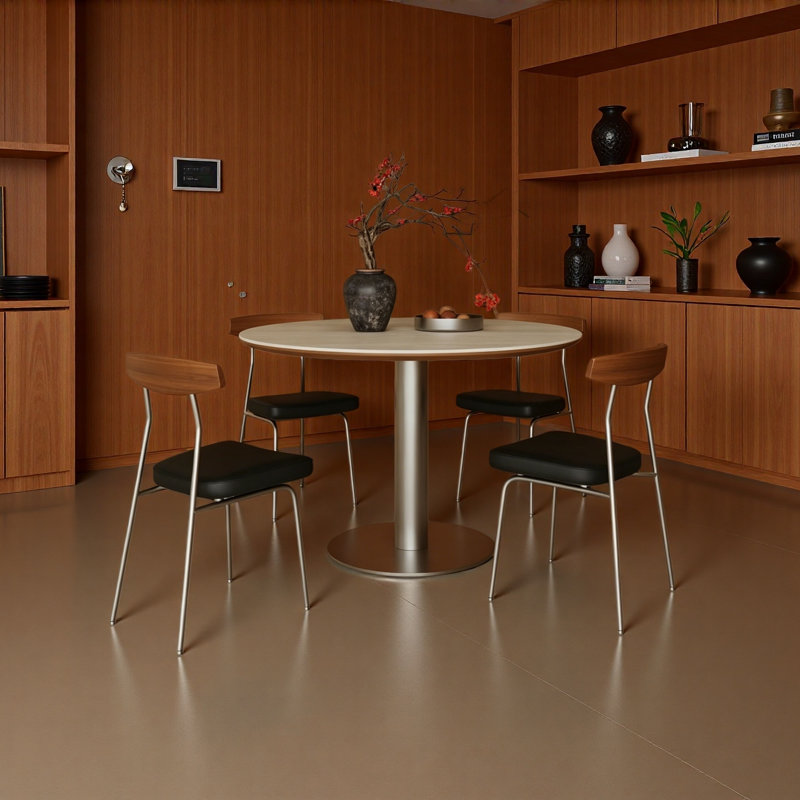 Table de salle à manger Mid-Century, H 29,5 po x L 43,3 po x l 43,3 po