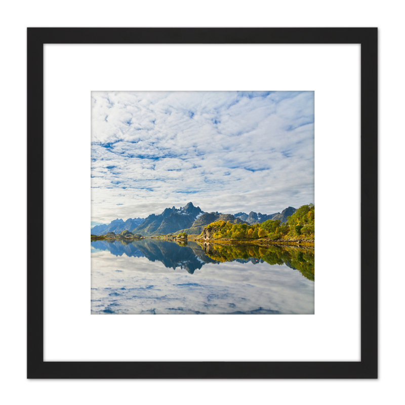 Rasanen Mountains Austvagoya Norway Landscape - Single Picture Frame Painting
