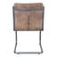 Ensemble de deux chaises d'appoint en cuir brun et noir