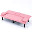 Lit rose de 67 pouces avec porte-gobelet et tissu pour utilisation durable 67, 2