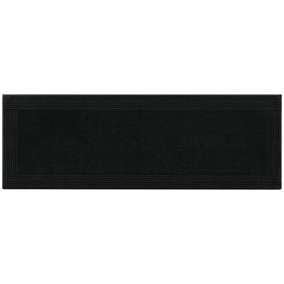 24X72" 3000 Gsm 100% Cotton Reversible Black Bath Rug - Walk On Clouds, Machine Washable, Coordinate With Towels Superior Construction, Long Term Use,