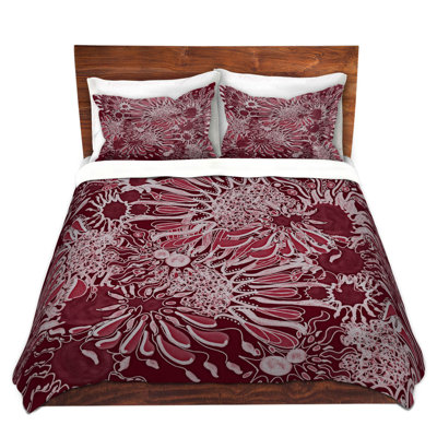 DiaNoche Duvet Cover Sets Microfiber by Susie Kunzelman - Many Suns Red