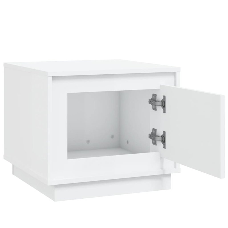 Nikolov Side Table with Storage, White