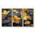Toile avec cadre flottant or