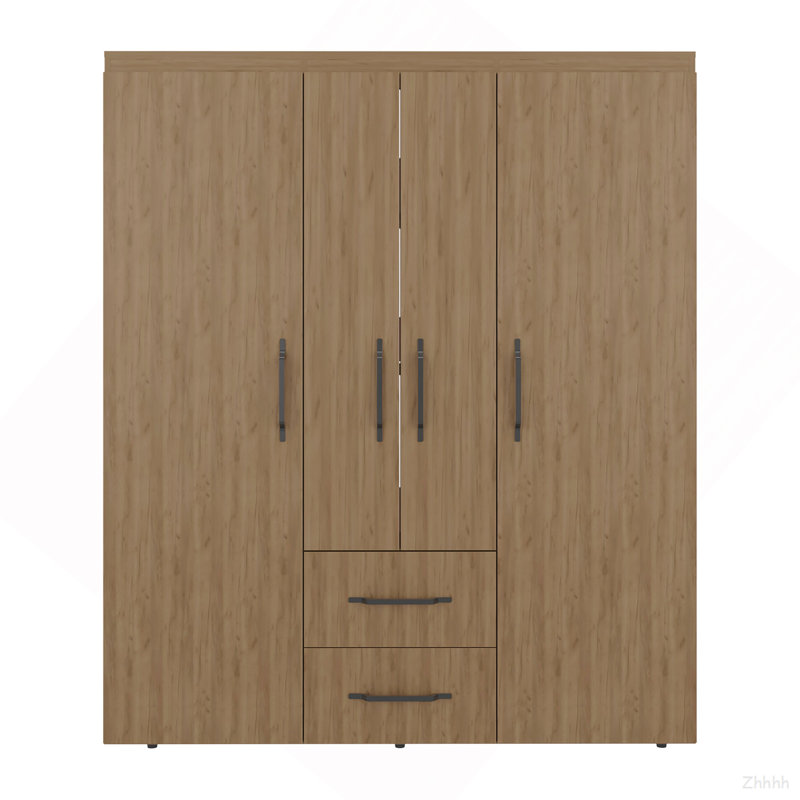 Natural Oak 4-door Wardrobe