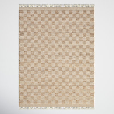Tali Hand-Woven Checkered Jute Rug