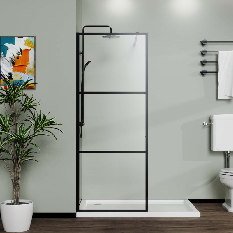 Pièce de douche à porte à écran de douche, 3 panneaux