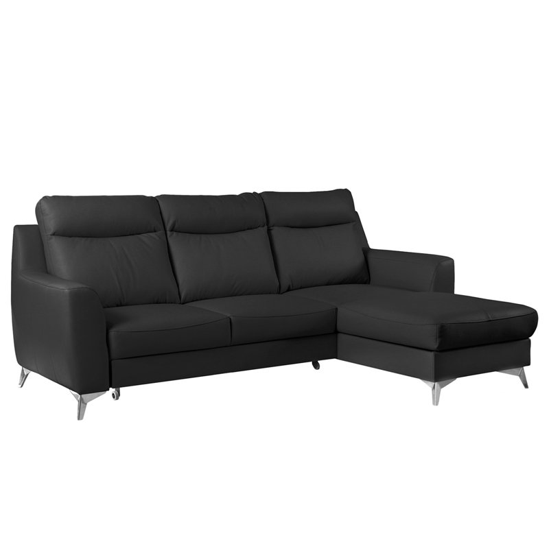 Fabiha 3 Seater Sofa Bed, Left Hand Facing, Black