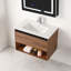 Meuble-lavabo flottant 30 po avec lavabo mural Khaleia-694139382-694139381