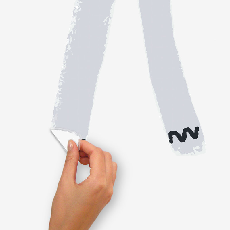 Giraffe Growth Chart Grey Wall Decals