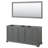 Deborah 72 " W Freestanding Standard Free Standing Single Double Vanity Bathroom Vanity With Marble Top with Mirror-51712411-51712407-80209400