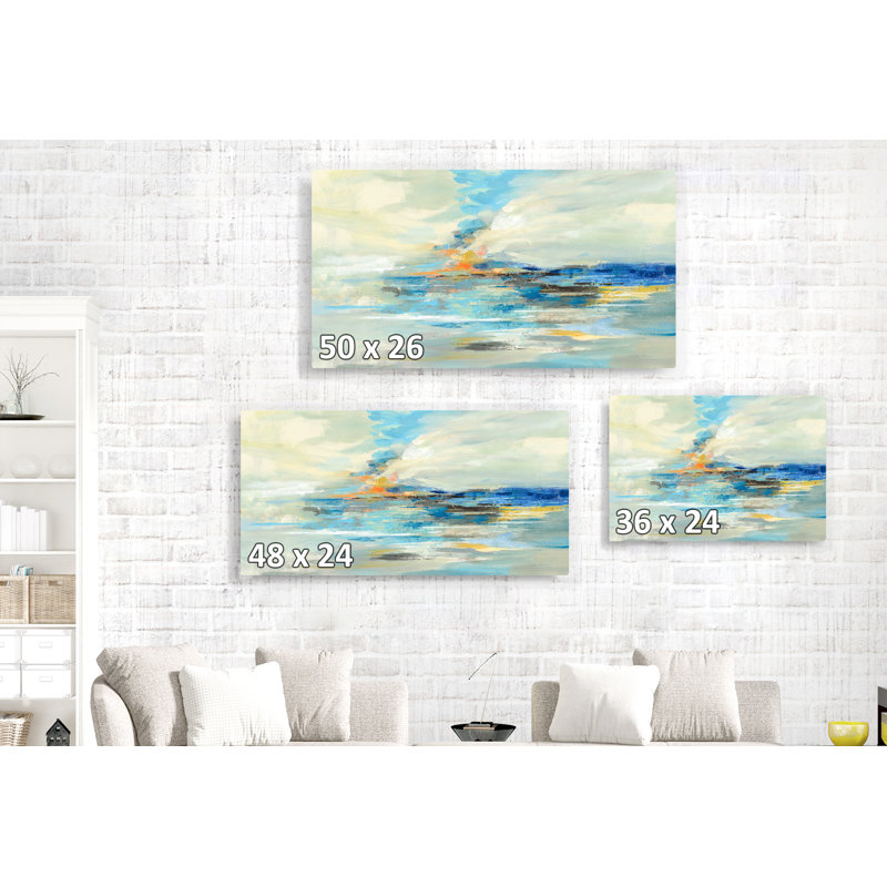 Nuage se brisant, Abstrait, Tropical, Plage, Bord de mer, Doux, Bleu, Indigo, Cyan, Bleu sarcelle, Orange, Jaune