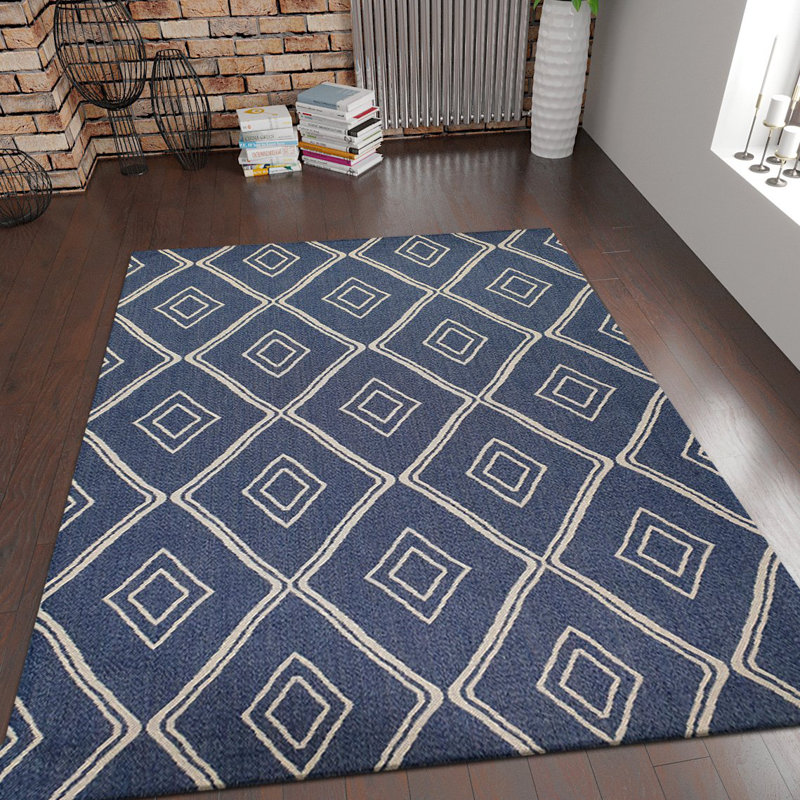 Cull Geometric Cotton Hand Woven Area Rug, Rectangle 192 x 290cm