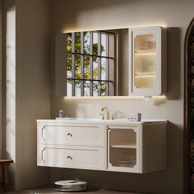 Bathroom cabinet French minimalist style