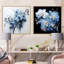 Minimalisme orchidée en fleurs dans délicat abstraction - ensemble de 2 orchidées carrées-1073647395-1073647398