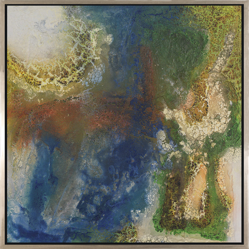 Blues In Looming - Floater Frame on Canvas