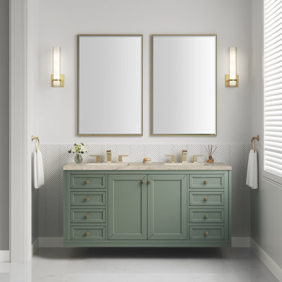 Meuble-lavabo double 60 po avec chargeur sans fil FreePower Chicago