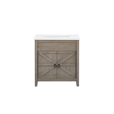 Meuble-lavabo 31 po avec plateau en pierre reconstituée