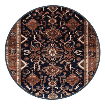 Machine Washable Persian Brown Area Rug