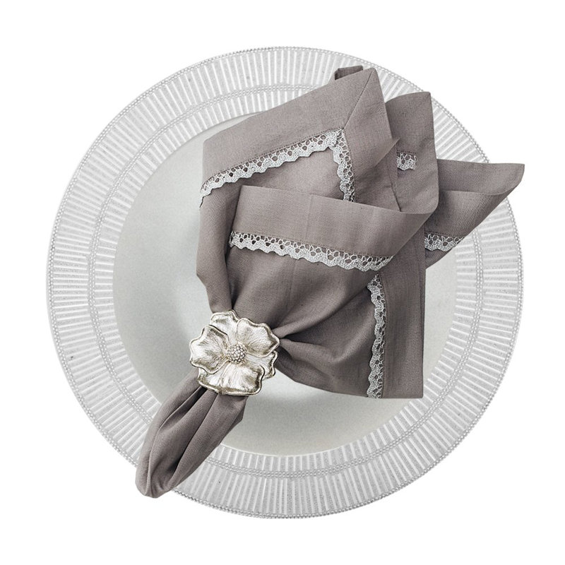 White Shine Round Placemat