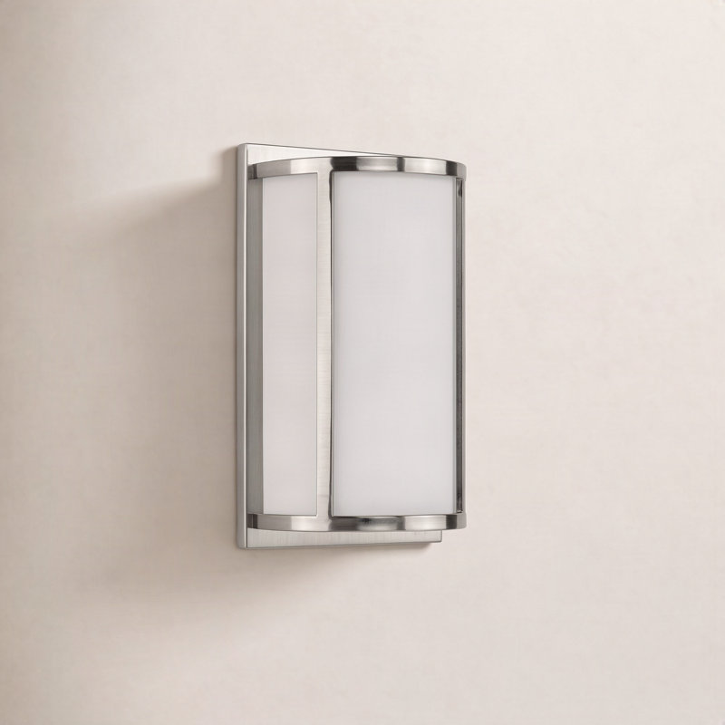 Karina Asuna Steel Flush Mounted Sconce, Brushed Nickel
