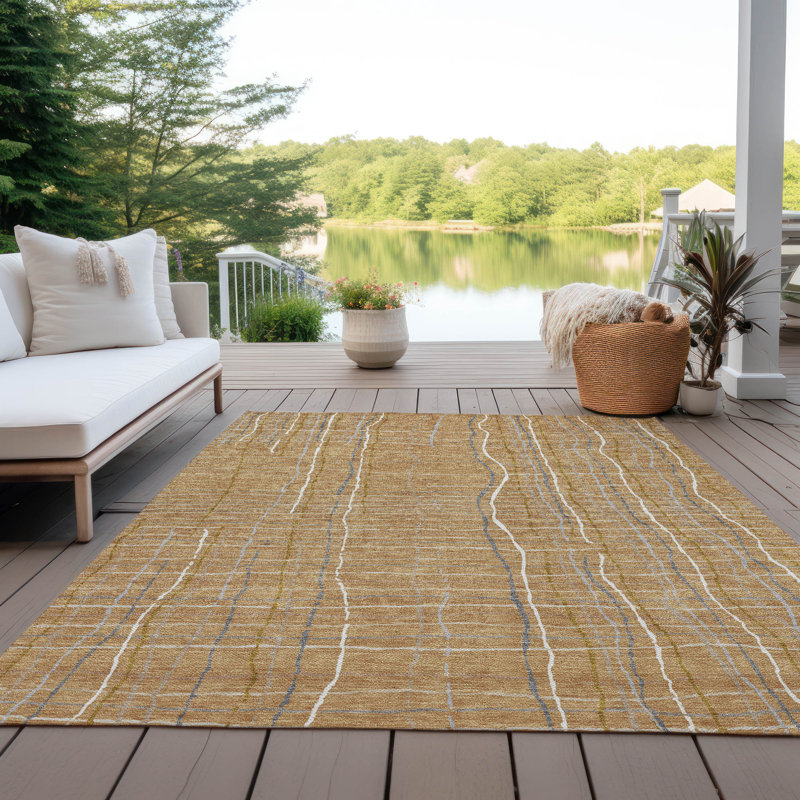 Tapis intérieur / extérieur lavable à la machine Chayden ACN998, Rectangle 3' x 5'