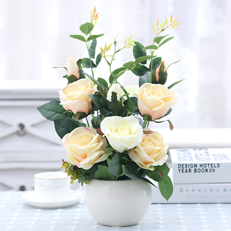 Mixed Assortment Arrangement, White/Yellow