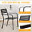 Saran Metal Stackable Patio Dining Chair