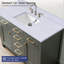 Plateau de meuble-lavabo simple 48 po en pierre reconstituée avec lavabo - pour remplacement de meuble-lavabo, sans armoire