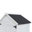 Remise de rangement 67 po en bois de sapin blanc avec portes doubles