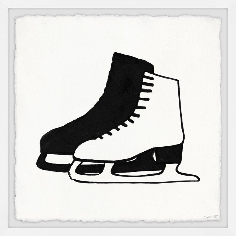'Ice Skate Blade' Framed Print, 32" H x 32" W x 1.5" D