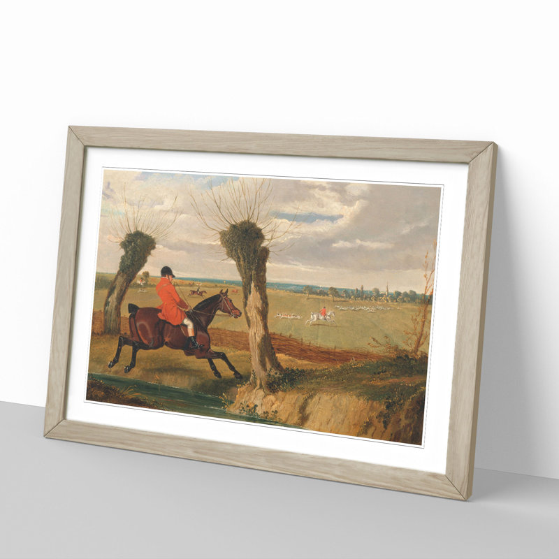 The Suffolk Hunt Vol.2 by John Frederick Herring - Picture Frame Painting, Oak Framed, 36cm H x 48cm W x 2cm D