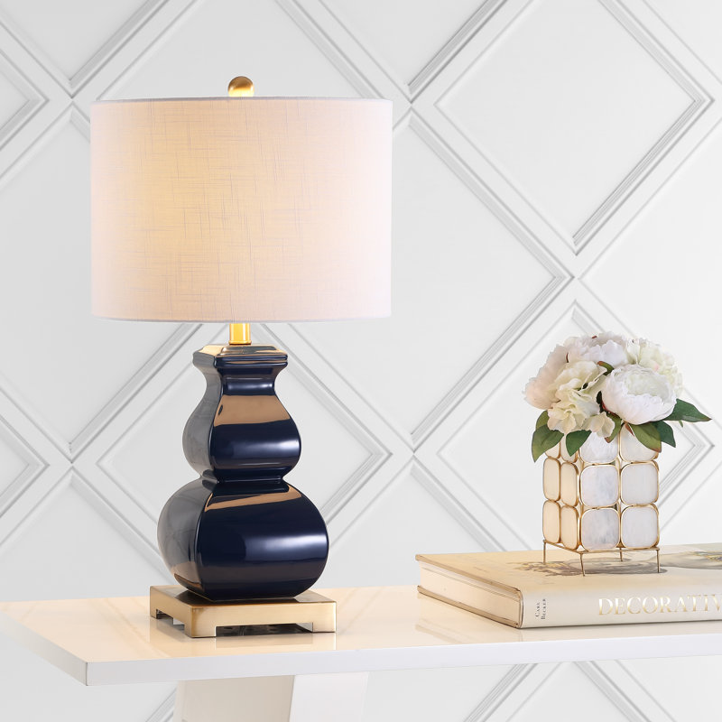 Lampe de table 25,5 "Prague, Bleu marine