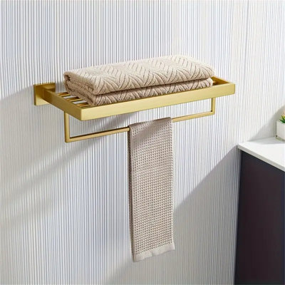 Heavy-duty Stainless Steel Towel Rack, 19.7" Wall-mounted - Perfect For Bathroom & Kitchen