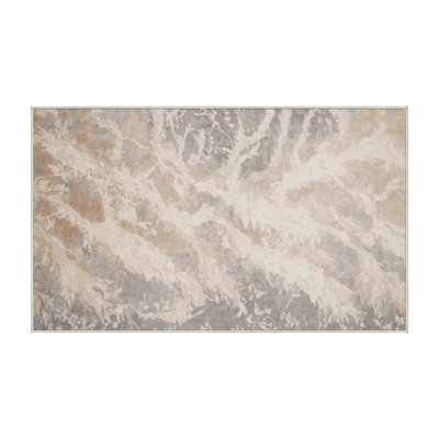 Machine Washable Beige Area Rug
