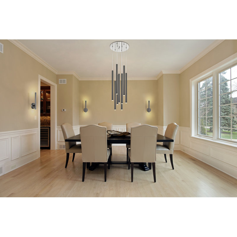 Bowning LED Armed Sconce, Pearl Black