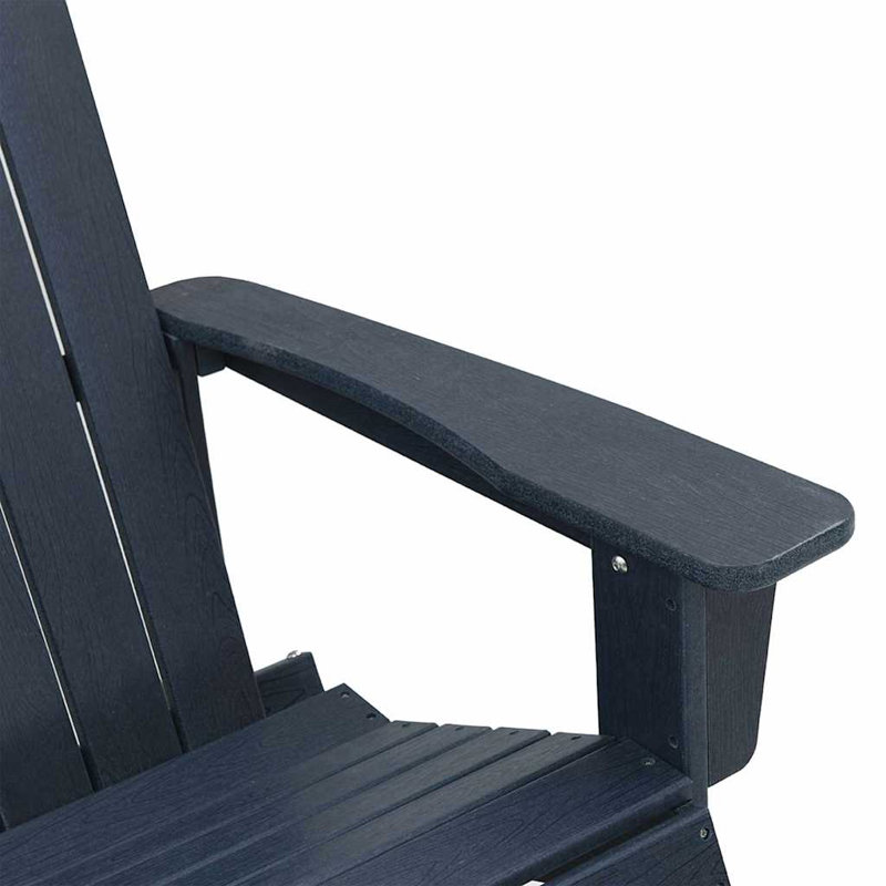 Adirondack Rocking Chair HDPE Outdoor Furniture Garden Seating Terrace, Navy
