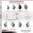 6 Inch Polyolefin Caster Set with Ball Bearings 2 Swivel 2 Rigid Service Caster/SCC-30CS620-POB-2-R620-2