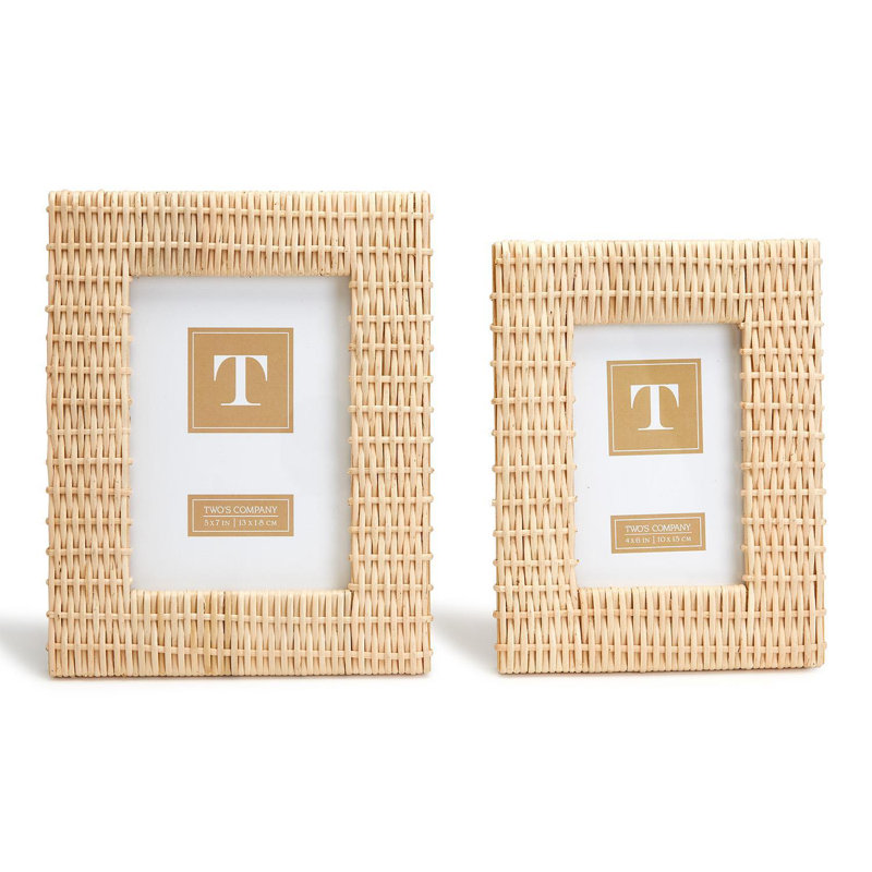 Criss Cross Weave Set Of 2 Photo Frame