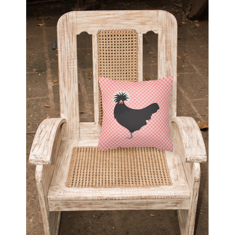 Coussin extérieur carré, 18 po x 18 po, Rose
