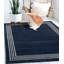 Tapis bleu / blanc en polypropylène tissé à la machine Galatea-142802879