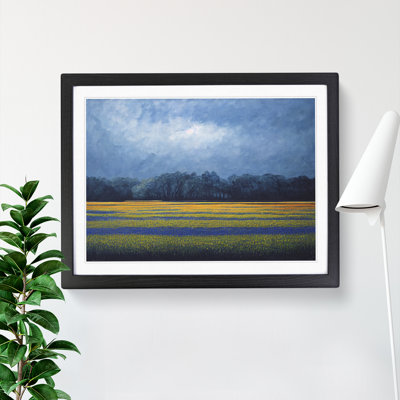Expressive Bluebell Field - Single Picture Frame Painting