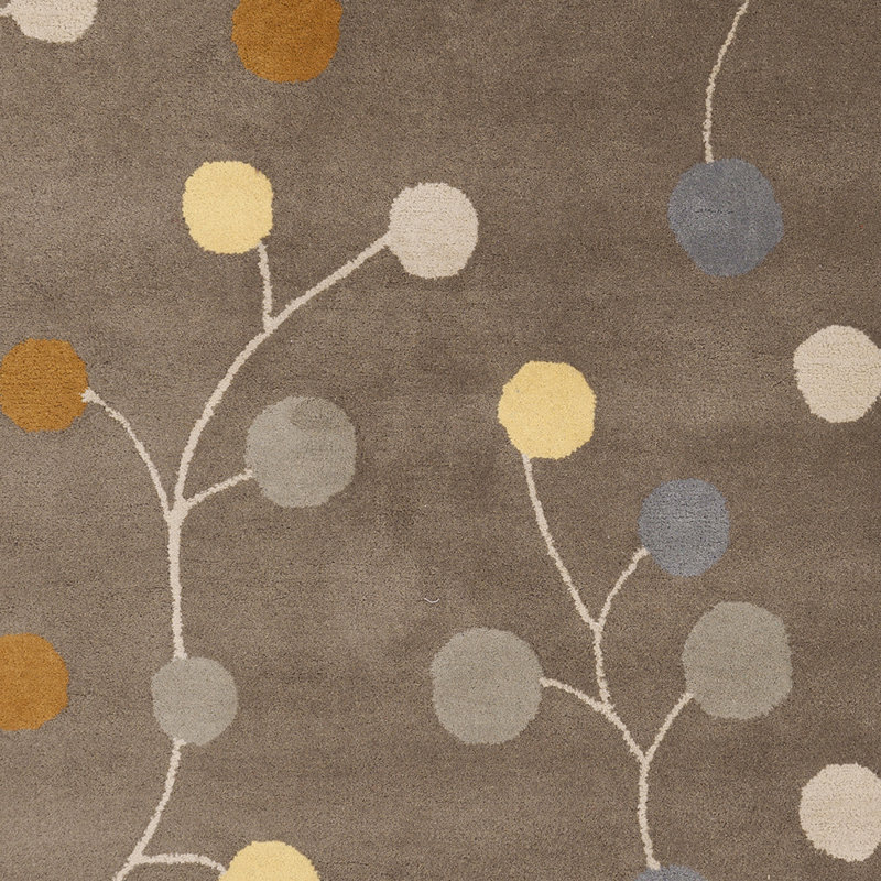 Tapis gris huître en laine touffeté à la main Elsberry, Rectangle 12 pi x 15 pi