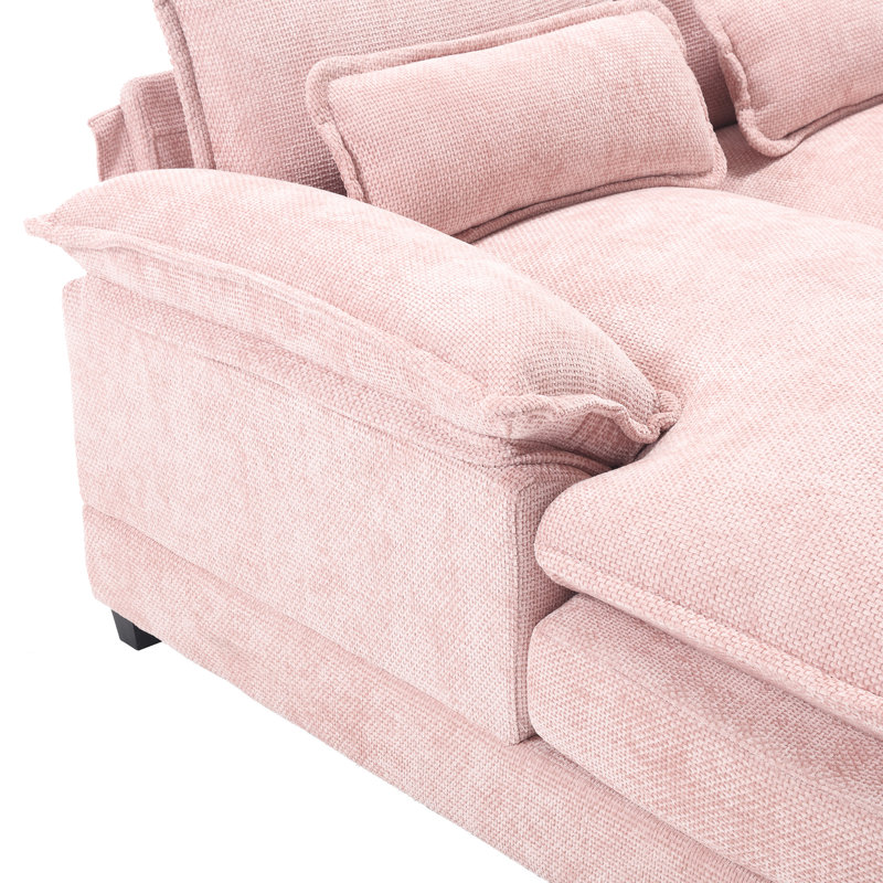 Chenille relaxante avec éponge et bois, Rose