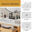 Meuble-lavabo en rotin avec lavabo en céramique-129777626