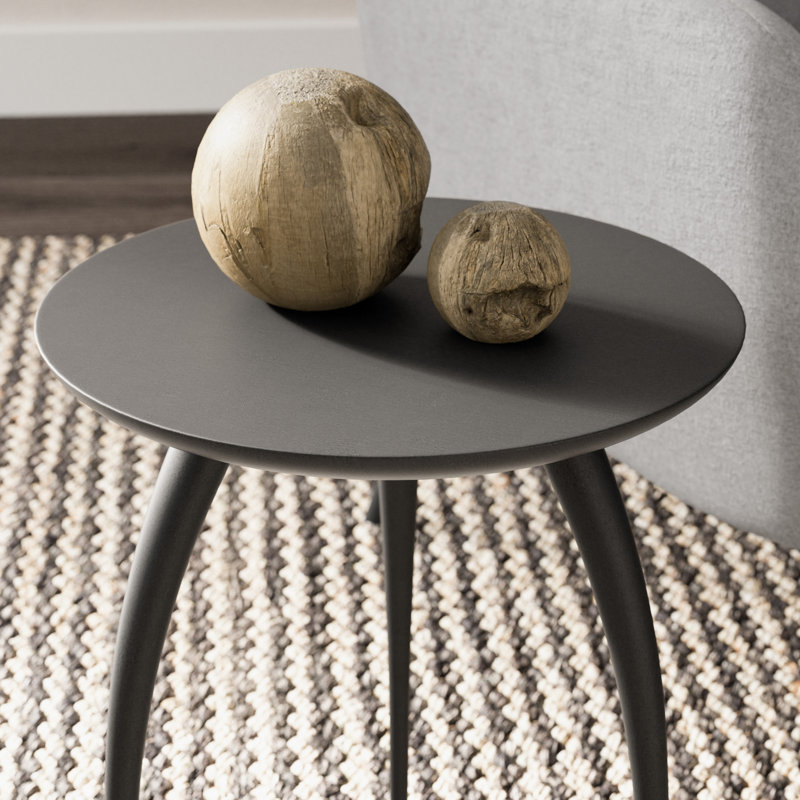 Chanze End Table, Antique Zinc