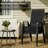 All Weather Patio Dining Set For 6, Outdoor Table And Chairs With 1.69″ Umbrella Hole,  30"X 55" Table And Stackable Chair, For Lawn, Deck (Umbrella Not Included) (Brown Table & Black Chairs )-1896788677-1886006100