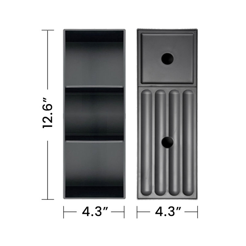 Meuble-lavabo de 30 po au design moderne avec chêne rayé noir, lavabo blanc et tiroir contemporain en céramique, 30", Black