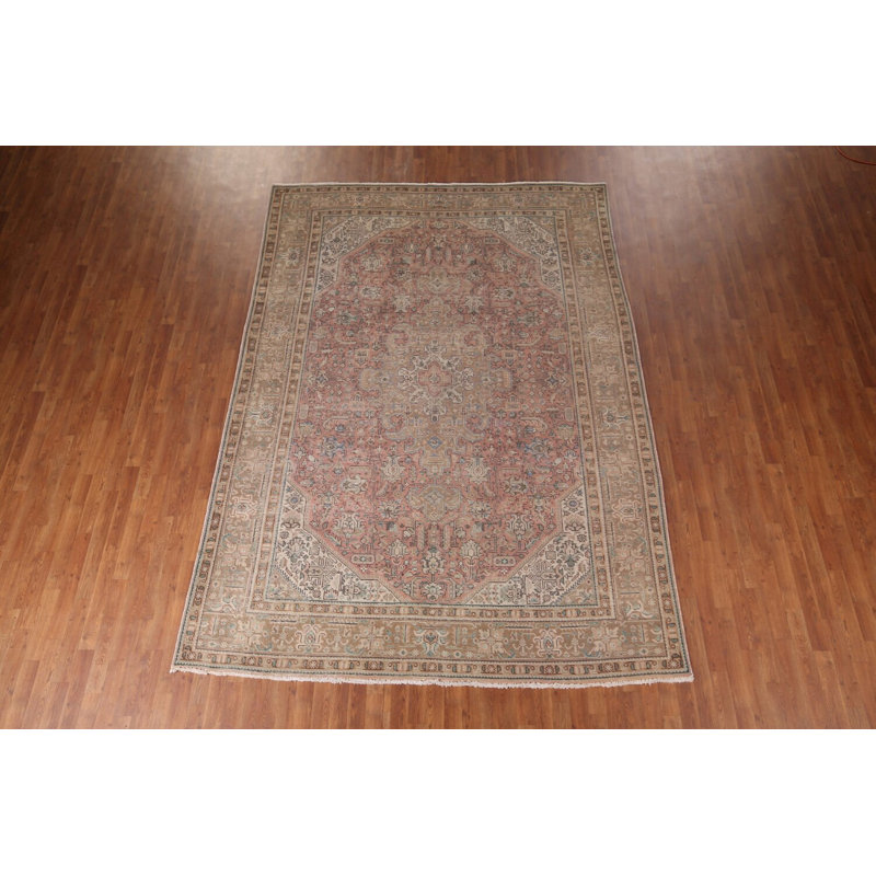 Tapis traditionnel rétro rose 8 x 11